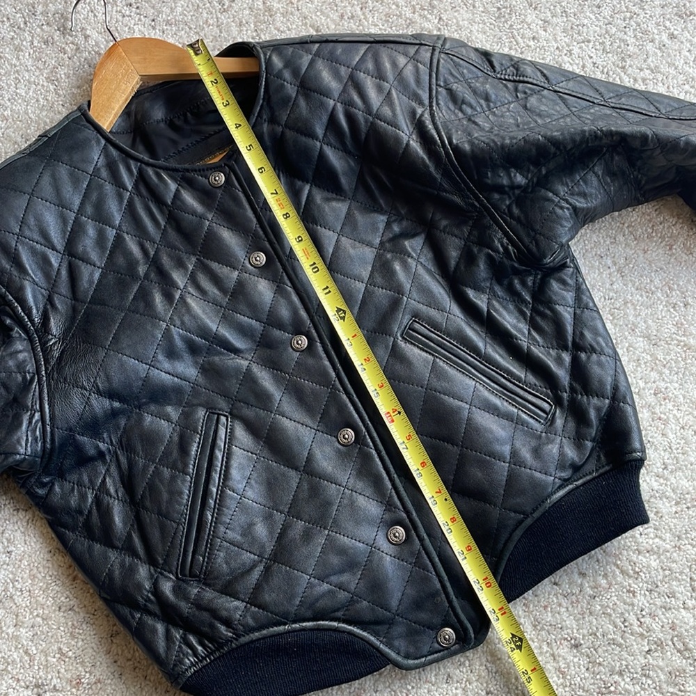 QUILTED LEATHER BOMBER JACKET - Picture 10 of 14